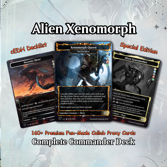 Alien Commander cEDH Deck - Alien Commander Magic Commander - Magic Proxy Deck with 170+ Unique Cards - Custom Cards MTG Proxy for Casual Play