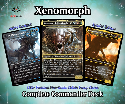 Alien Commander cEDH Deck - Alien Commander Magic Commander - Magic Proxy Deck with 170+ Unique Cards - Custom Cards MTG Proxy for Casual Play