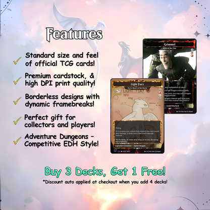 How to Train Your Dragon Commander cEDH Deck - How to Train Your Dragon Commander Magic Commander - Magic Proxy Deck with 150+ Unique Cards - Custom Cards MTG Proxy for Casual Play