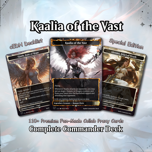 Kaalia of the Vast - Commander EDH Deck - With Tokens - MTG Full Proxy Deck, Altered Cards cEDH
