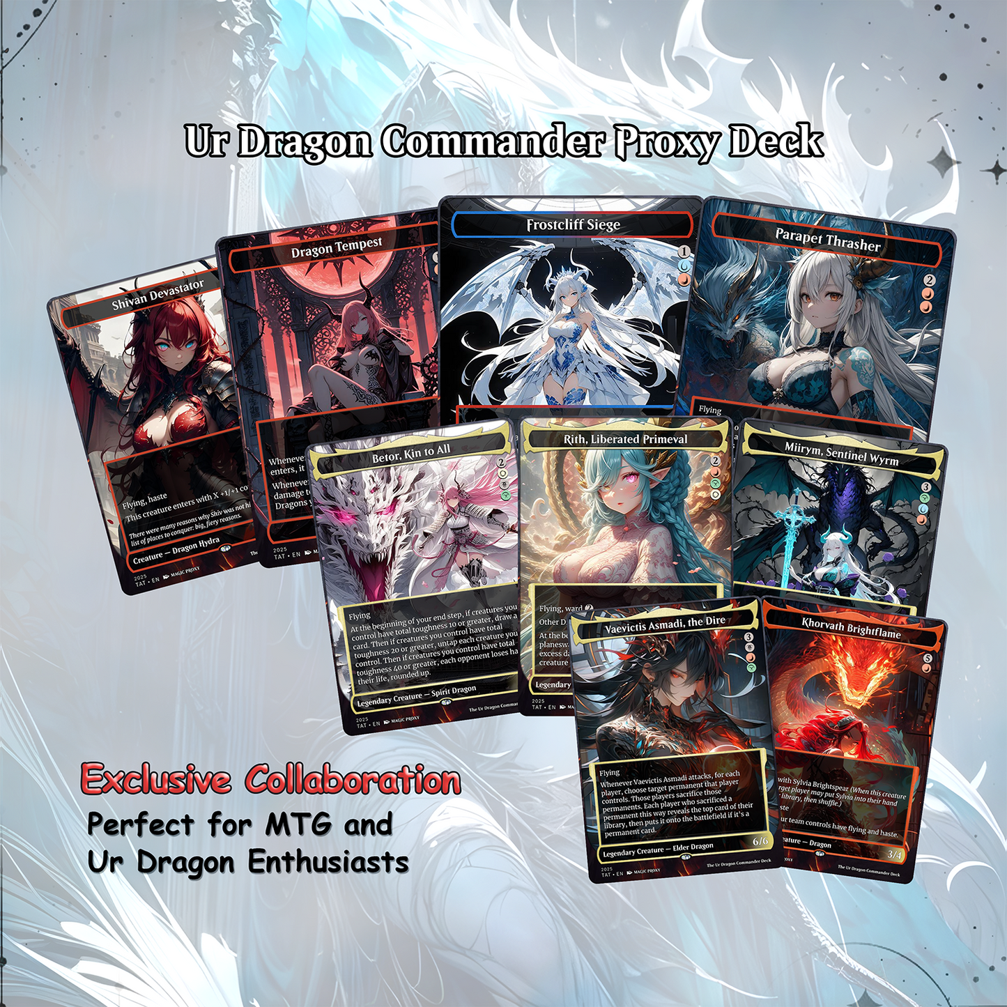 The Ur Dragon Commander cEDH Deck - The Ur Dragon Commander Magic Commander - Magic Proxy Deck with 150+ Unique Cards - Custom Cards MTG Proxy for Casual Play