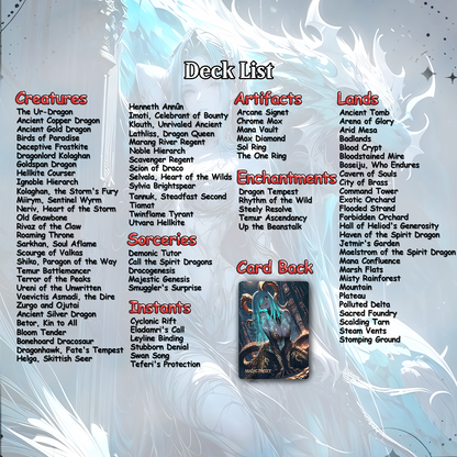 The Ur Dragon Commander cEDH Deck - The Ur Dragon Commander Magic Commander - Magic Proxy Deck with 150+ Unique Cards - Custom Cards MTG Proxy for Casual Play