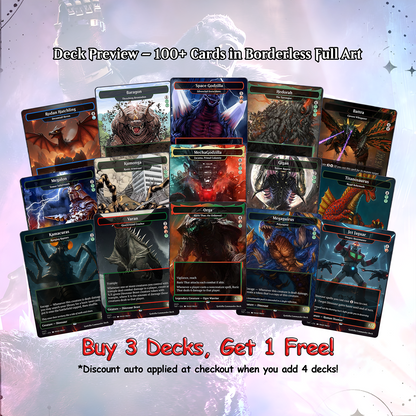 Godzilla Commander cEDH Deck - Godzilla  Commander Magic Commander - Magic Proxy Deck with 170+ Unique Cards - Custom Cards MTG Proxy for Casual Play