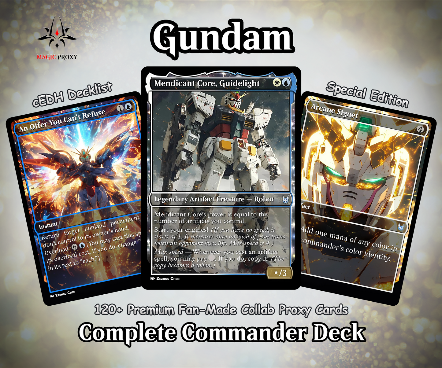 Mendicant Core Commander EDH Deck - Mendicant Core Commander Magic Commander - Magic Proxy Deck with 160+ Unique Cards - Custom Cards MTG Proxy for Casual Play