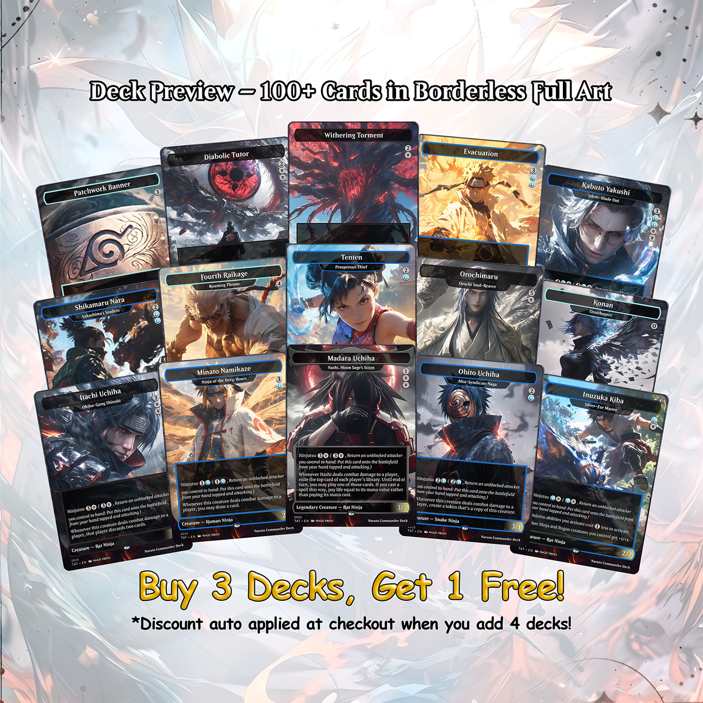 N.a.r.u.t.o N.i.n.j.a Commander Deck – Y.u.r.i.k.o R.e.i.m.a.g.i.n.e.d | F.a.s.t & S.n.e.a.k.y N.i.n.j.u.t.s.u EDH P.r.o.x.y