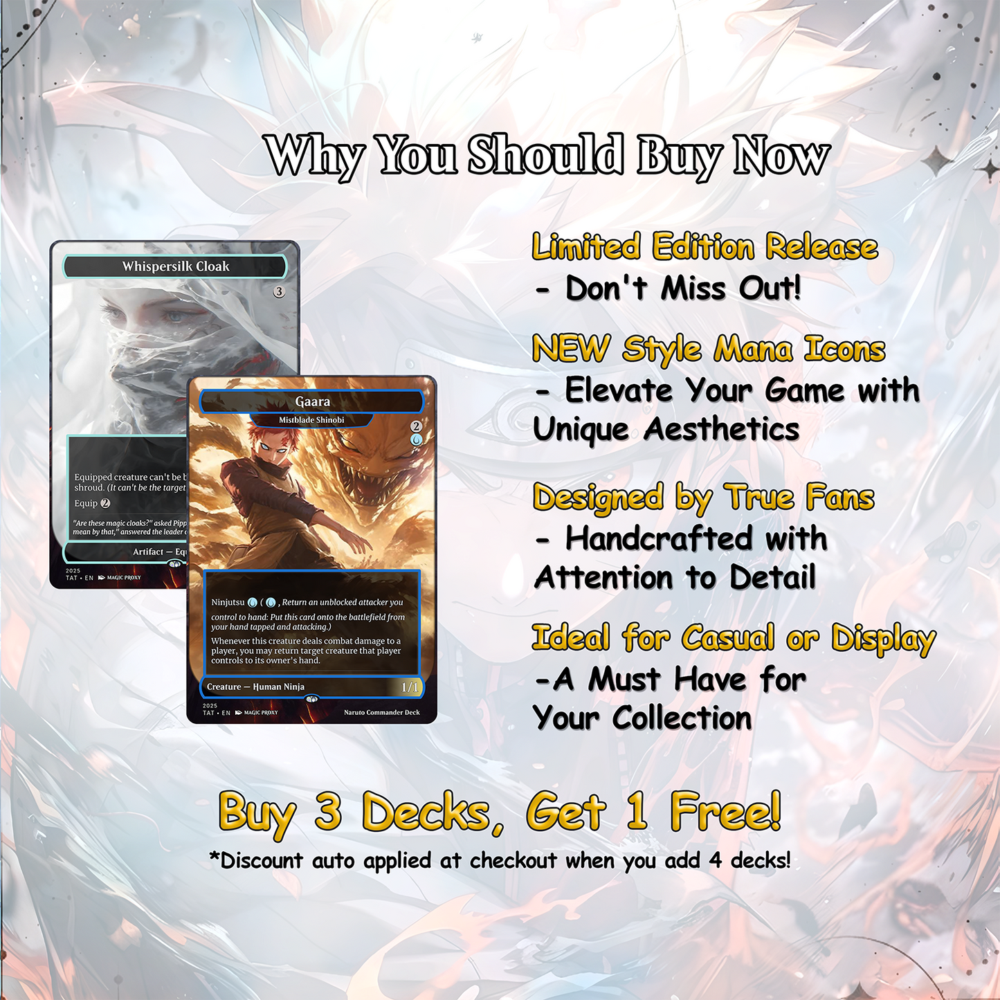 N.a.r.u.t.o N.i.n.j.a Commander Deck – Y.u.r.i.k.o R.e.i.m.a.g.i.n.e.d | F.a.s.t & S.n.e.a.k.y N.i.n.j.u.t.s.u EDH P.r.o.x.y