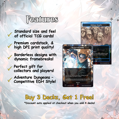 N.a.r.u.t.o N.i.n.j.a Commander Deck – Y.u.r.i.k.o R.e.i.m.a.g.i.n.e.d | F.a.s.t & S.n.e.a.k.y N.i.n.j.u.t.s.u EDH P.r.o.x.y