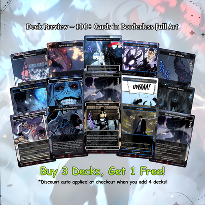 Solo Leveling cEDH Deck - Solo Leveling Magic Commander - Magic Proxy Deck with 170+ Unique Cards - Custom Cards MTG Proxy for Casual Play