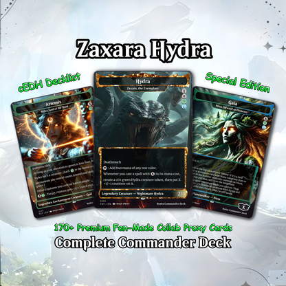 Hydra Commander cEDH Deck - Hydra Commander Magic Commander - Magic Proxy Deck with 170+ Unique Cards - Custom Cards MTG Proxy for Casual Play